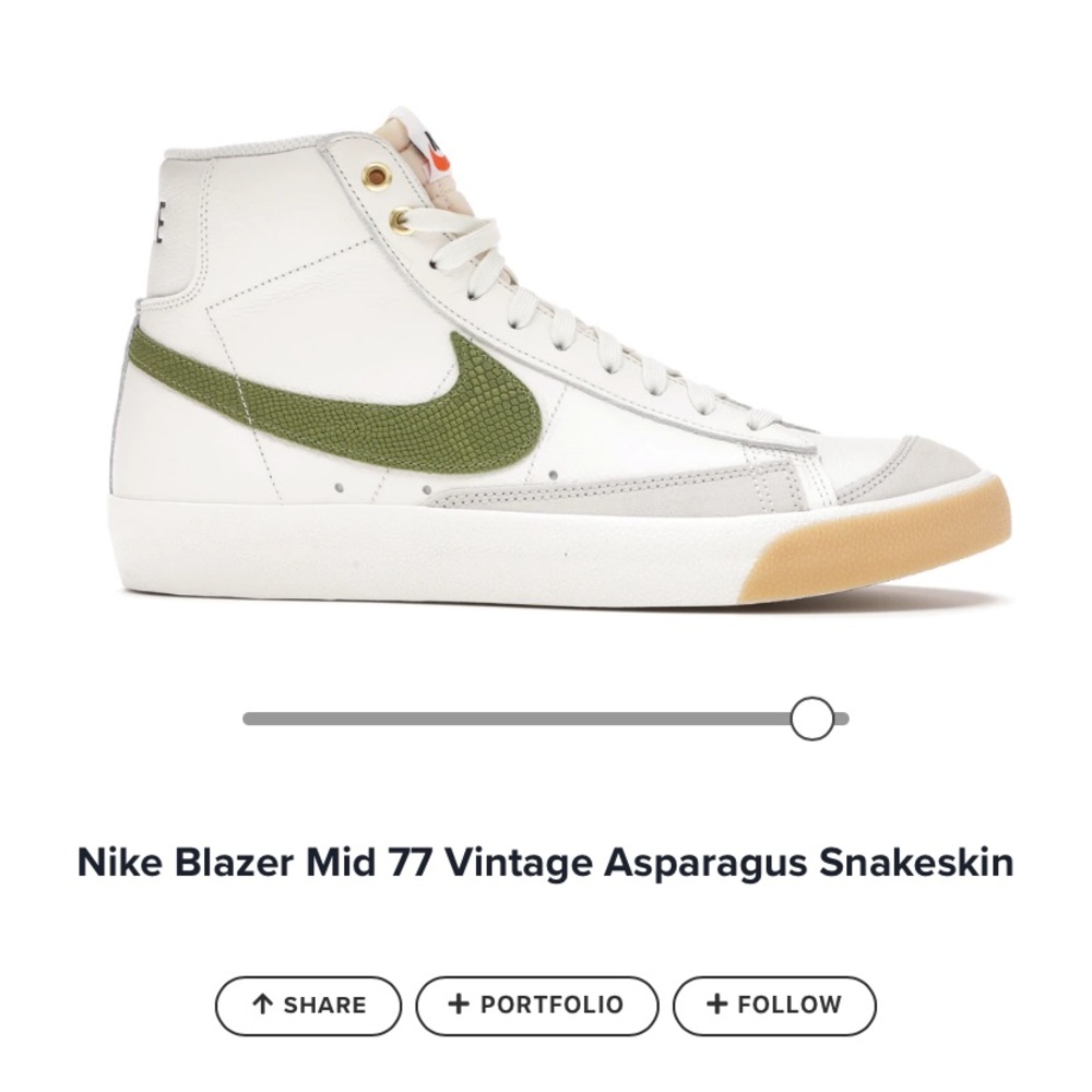 Nike Snakeskin Asparagus Blazers Mid 77”